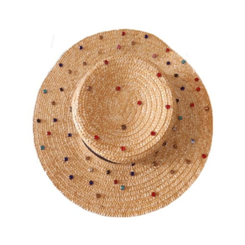 Jeweled straw hat - Picture 4 of 4